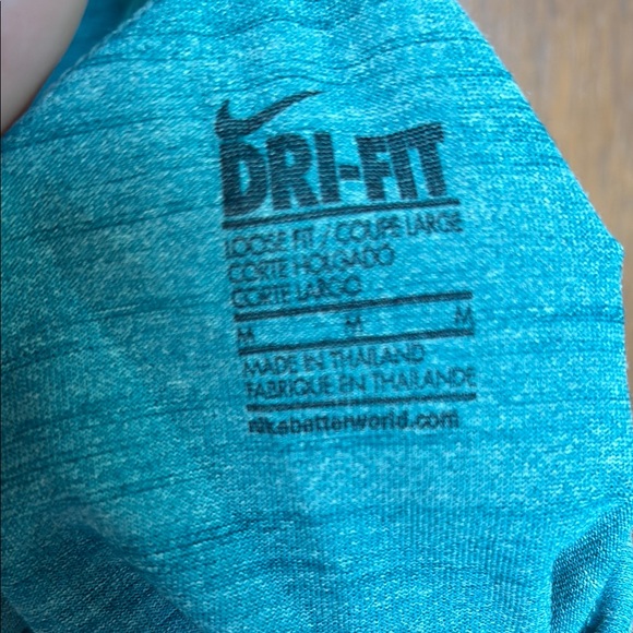 Nike Dri-FIT Racerback Tank Top Women’s M Turquoise “Just Do It” Strap - Picture 1 of 4